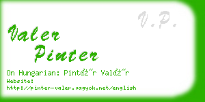 valer pinter business card